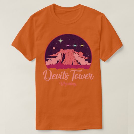 デビルズタワーワイオミング Tシャツ (デザイン正面)