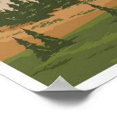 デビルズタワー国定記念物ヴィンテージ旅行 ポスター (角)