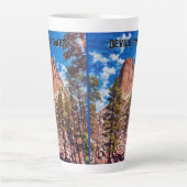 デビルズタワー国定記念碑 カフェラテマグ (正面)