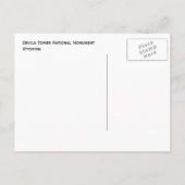 デビルズタワー国定記念碑 ポストカード (裏面)