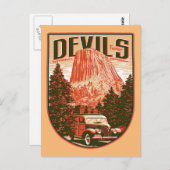 デビルズタワー国定記念碑 ポストカード (正面/裏面)