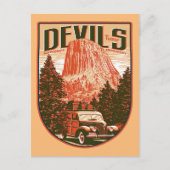 デビルズタワー国定記念碑 ポストカード (正面)