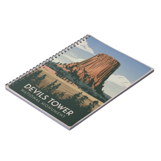 デビルズタワー国立公園ヴィンテージ ノートブック (左側)