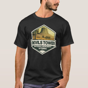 デビルズタワー国立記念物旅行芸術ヴィンテージ Tシャツ