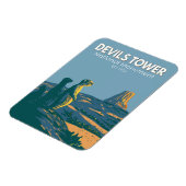 デビルズタワー国立記念碑プレーリードッグヴィンテージ マグネット (左側)