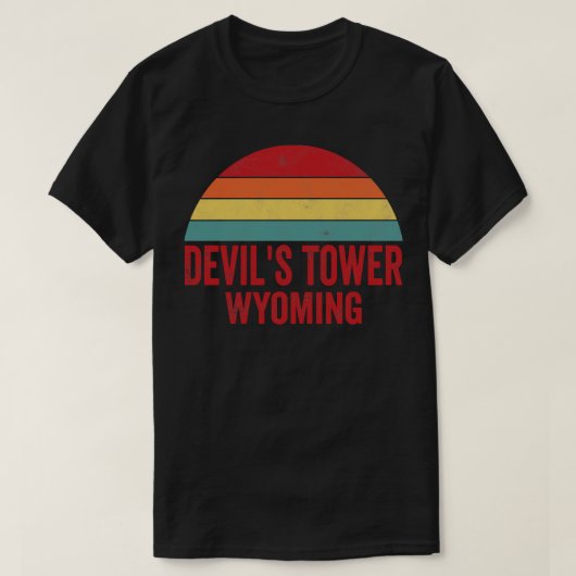 デビルズタワー国立記念碑ワイオミング Tシャツ (デザイン正面)