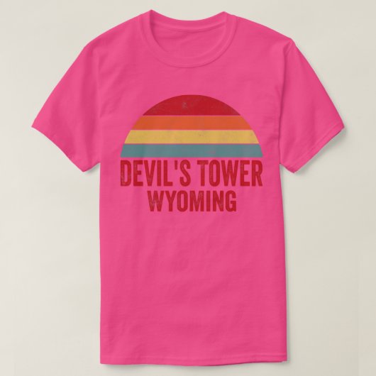 デビルズタワー国立記念碑ワイオミング Tシャツ (デザイン正面)