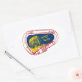 デビルズタワー登山カラビナー 楕円形シール (封筒)