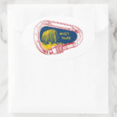 デビルズタワー登山カラビナー 楕円形シール (バッグ)