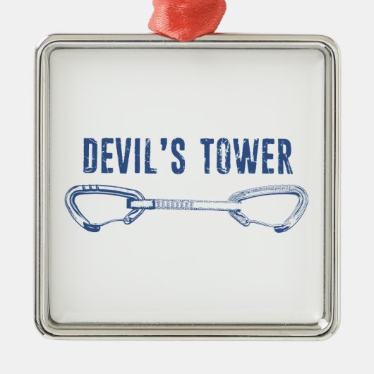 デビルズタワー登山クイックドロー メタルオーナメント (正面)