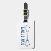 デビルズタワー登山クイックドロー ラゲッジタグ (正面縦)