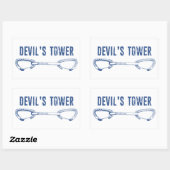 デビルズタワー登山クイックドロー 長方形シール (シート)