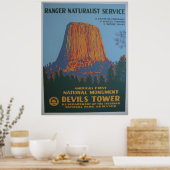 デビルズタワー素晴らしプリント ポスター (キッチン)