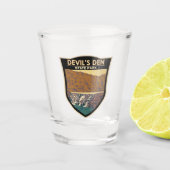 デビルズデン州パークアーカンソーヴィンテージ ショットグラス (正面)