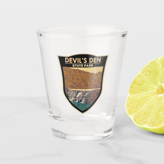 デビルズデン州パークアーカンソーヴィンテージ ショットグラス (正面)
