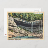 デビルズデン州パークヴィンテージウォーターフォールドポストカード ポストカード (正面/裏面)