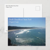 デビルズパンクボウル州パーク，オレゴン州コースト ポストカード (正面/裏面)