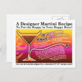 デビルズフードケーキマルティーニレシピカード葉書 ポストカード (正面/裏面)