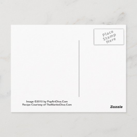 デビルズフードケーキマルティーニレシピカード葉書 ポストカード (裏面)