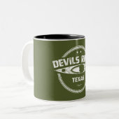 デビルズリバーテキサス州カヤック ツートーンマグカップ (正面左)