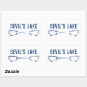 デビルズレイクロック登山クイックドロー 長方形シール (シート)