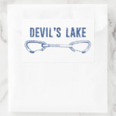 デビルズレイクロック登山クイックドロー 長方形シール (バッグ)