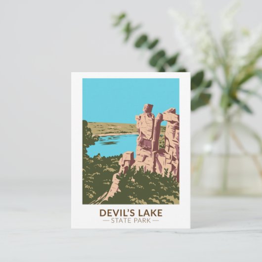 デビルズレイク州パークウィスコンシンデビルズドウードー ポストカード (スタンド正面)