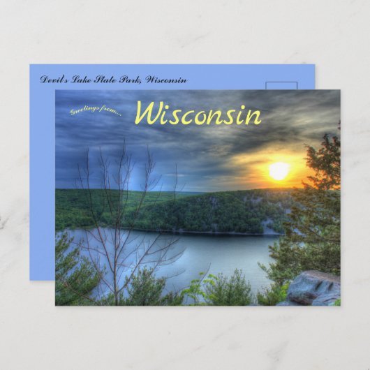 デビルズレイク州パークウィスコンシン ポストカード (正面/裏面)
