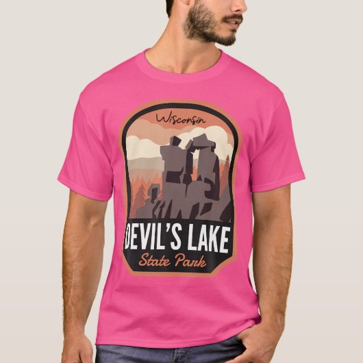 デビルズレイク州パークウィスコンシン Tシャツ (正面)