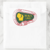 デビルズレイク登山カラビナー 長方形シール (バッグ)