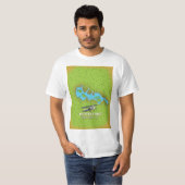 デビルズレイク ノースダコタ アメリカ地図 Tシャツ (正面フル)