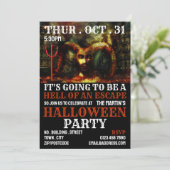 デビルズ地獄テーマエスケープルームハローウィンパーティ 招待状 (スタンド正面)