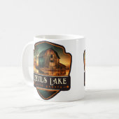 デビルズ湖、ノースダコタ |ヴィンテージ コーヒーマグカップ (正面左)