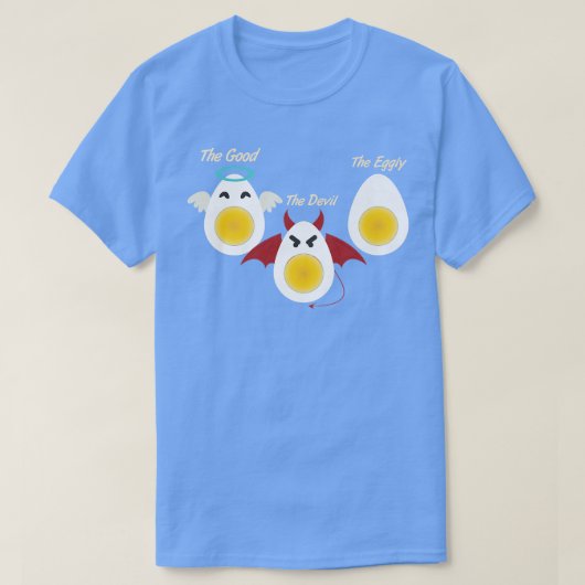 デビルドエッグコスメおもしろいックスジョークハロウィンラブエッグ Tシャツ (デザイン正面)