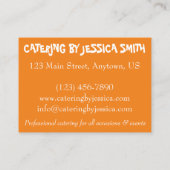 デビルドエッグシェフフードケータリングカテラー調理師 名刺 (裏面)