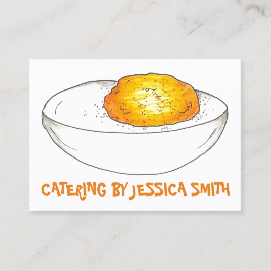 デビルドエッグシェフフードケータリングカテラー調理師 名刺 (正面)