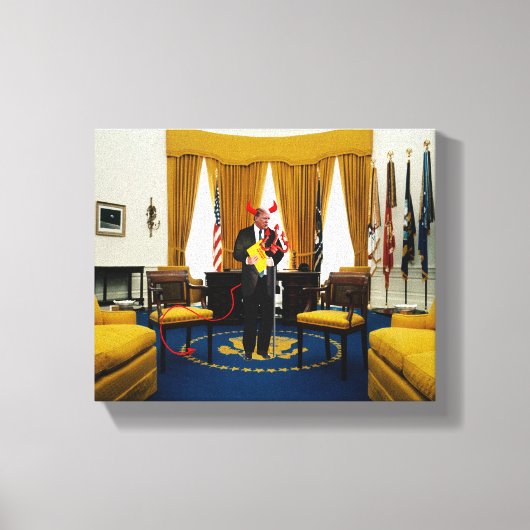 デビルドナルドトランプ盗み文書キャンバスプリント キャンバスプリント (正面)
