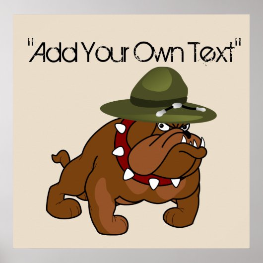 デビルブルドッグフル体(自分の文字を追加) ポスター (正面)