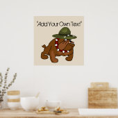 デビルブルドッグフル体(自分の文字を追加) ポスター (キッチン)