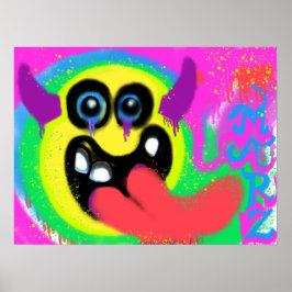 デビルロックNロールハッピーエモジグラフィティ ポスター