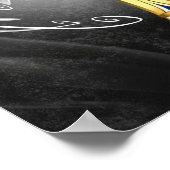 デビンエジプト金ゴールド陰陽記号 ポスター (角)