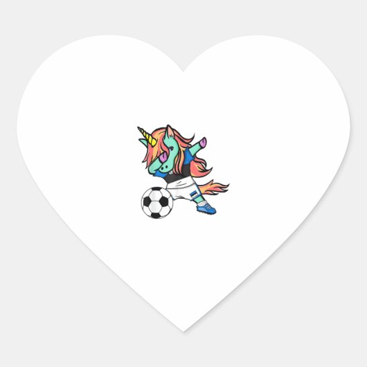 デビングUnicornサッカーシャツユニコーンサッカーギ ハートシール (正面)