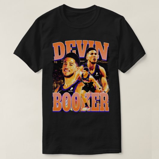 デビンブッカーヴィンテージスタイル Tシャツ (デザイン正面)