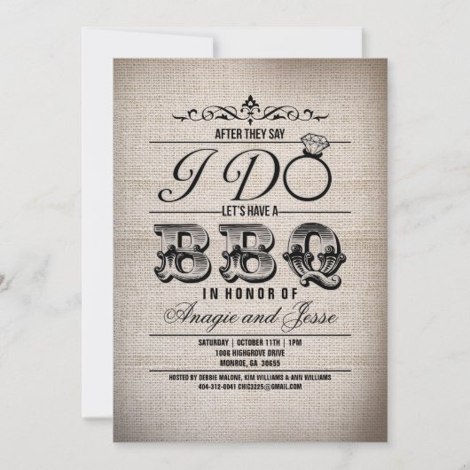 デビー行きの車 招待状 (正面)