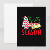 デビー ベッキー ジェン リトル・ティス' クリスマス ツリー ケーキ 招待状 (正面/裏面)