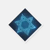 デビ白熱［赤熱］光を放つッド・ハヌカーのエレクトリック・スター スタンダードカクテルナプキン (角)