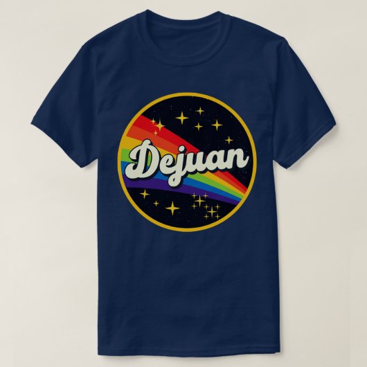 デフアンレインボーイン宇宙ヴィンテージスタイル Tシャツ (デザイン正面)