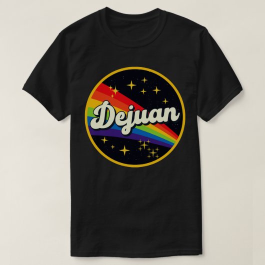 デフアンレインボーイン宇宙ヴィンテージスタイル Tシャツ (デザイン正面)