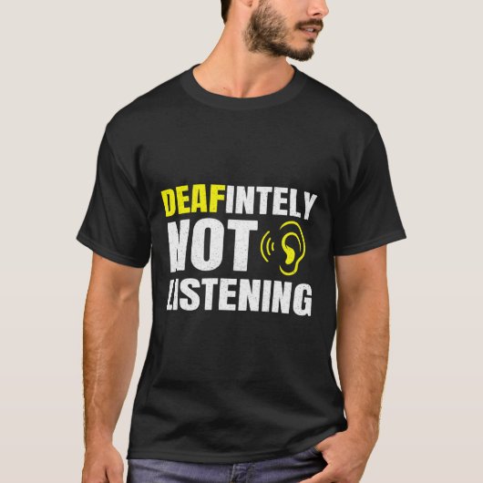 デフィニティイ聞ノーズAslろう認識度 Tシャツ (正面)