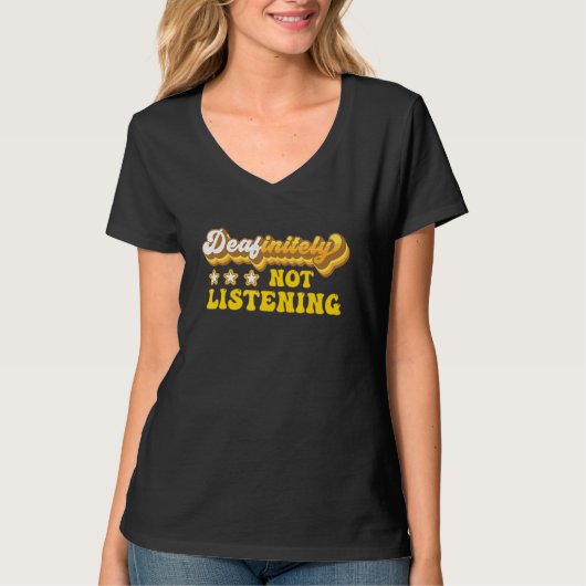 デフィニティイ聞ントASLろうプライド認識度 Tシャツ (正面)